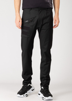 Чорні штани Les Hommes з кишенею на блискавці, фото